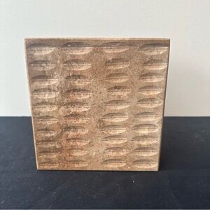 Textured Square Bath Accessory in Distressed Brown